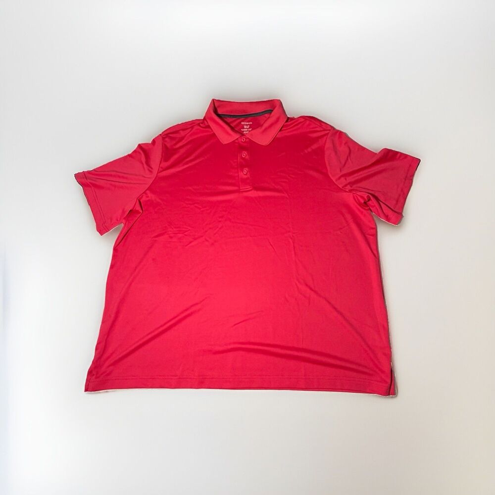 George Men’s 2XL 50-52 Pink Performance Golf Polo Short Sleeve Stretch Shirt